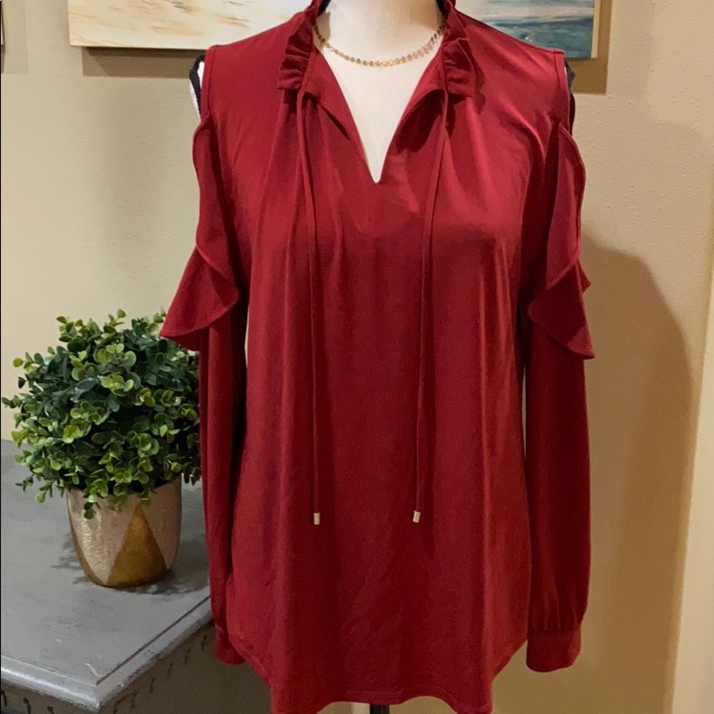 Cold shoulder blouse